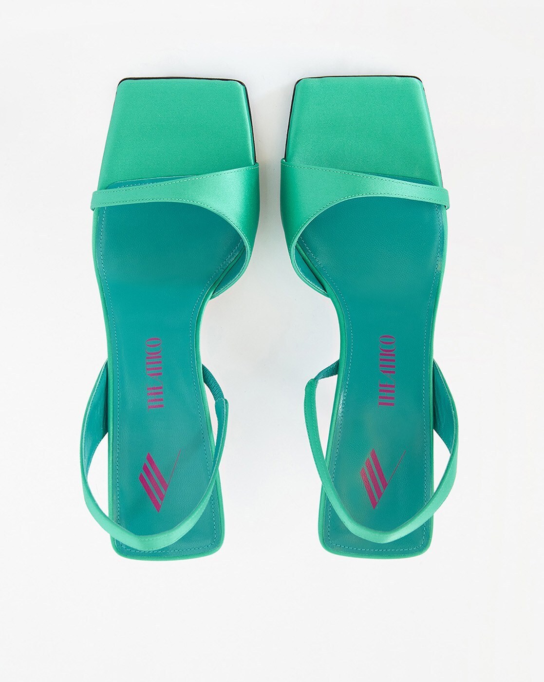 Buy The Attico Ginger 105 mm Slingback Stilettos Emerald Green