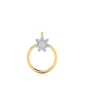 Tanishq nose ring on sale diamond