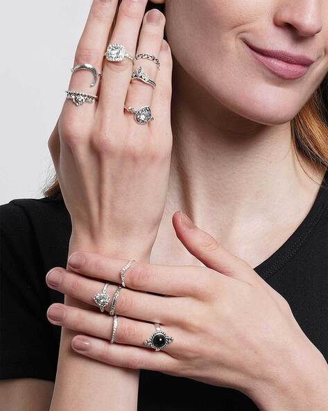 Pandora Jewelry - Clear Three-Stone Ring for Women India | Ubuy