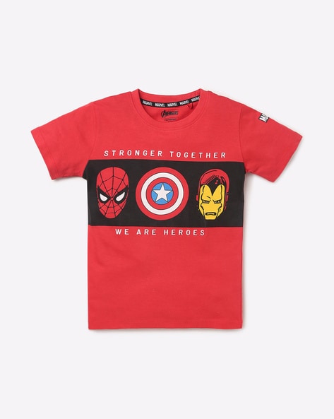 Disney Avengers Print Round-Neck T-shirt