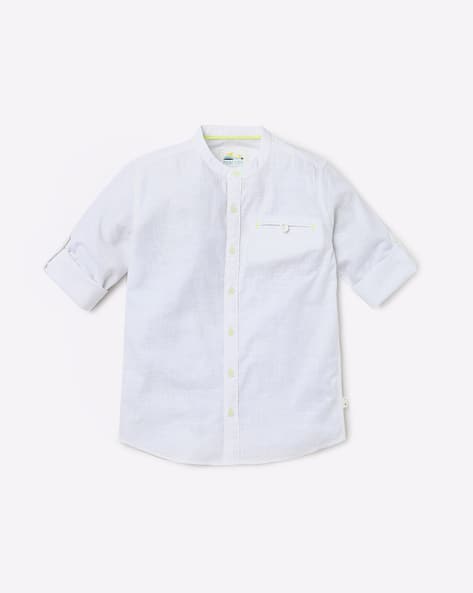 Cotton Shirt with Welt Pocket