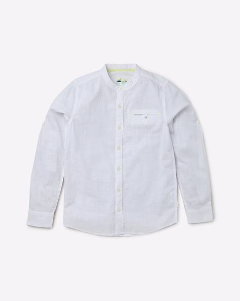 Cotton Shirt with Welt Pocket view 2