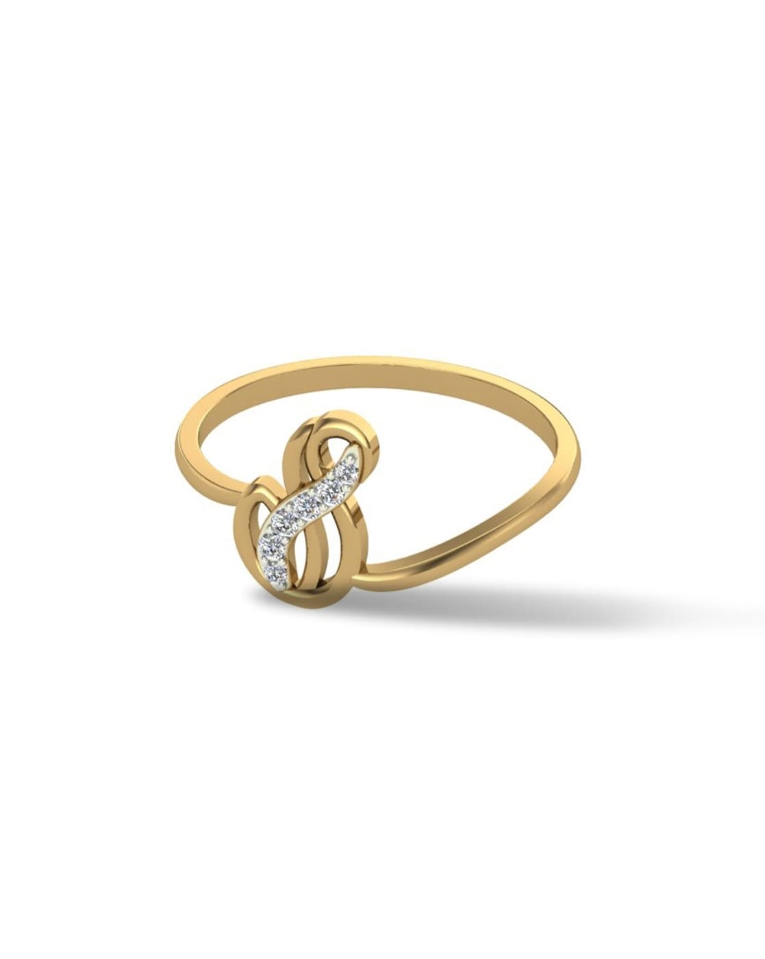 70-Pointer Heart Cut Solitaire Diamond Accents Shank 18K Yellow Gold R