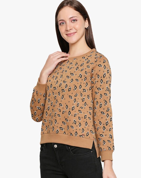 Leopard print hot sale sweatshirt womens