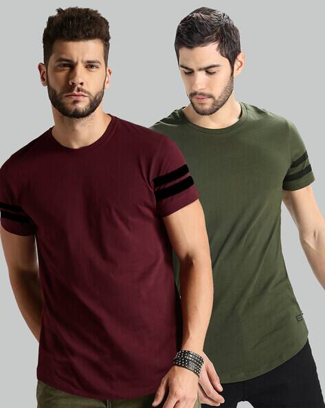 Maroon Tshirts for Men by TRENDS TOWER 