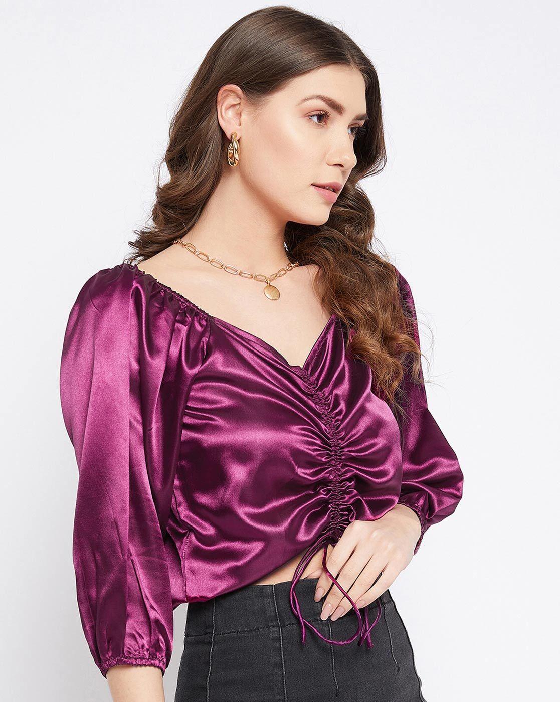 Mauve sale satin top