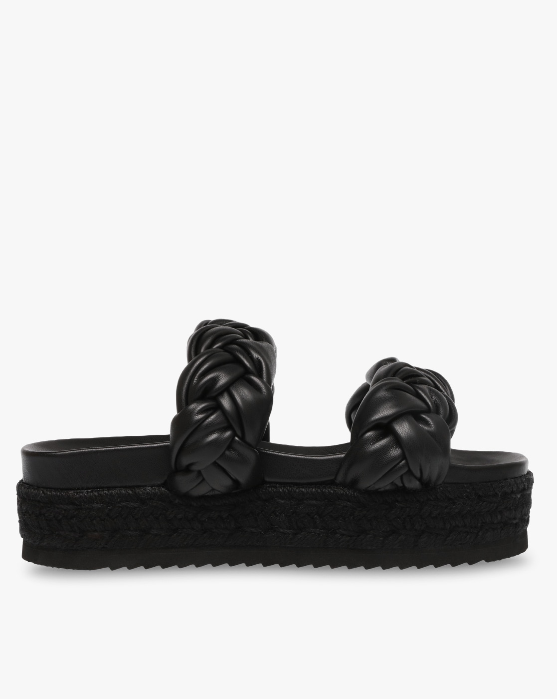 steve madden black braided sandals