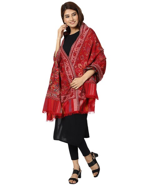 Printed Shawls with Frayed Hem Price in India