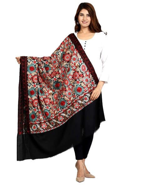 Buy Black Shawls Wraps for Women by Swi Stylish Online