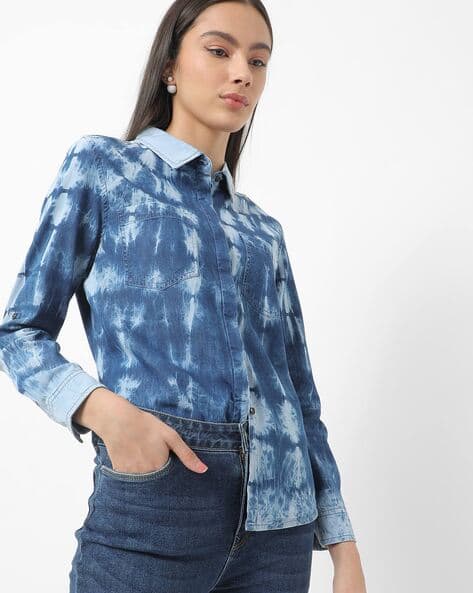 Lee Cooper Tie & Dye Shirt with Patch Pockets