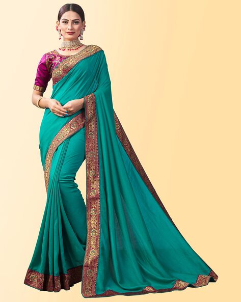 Shop Sky Blue Faux Georgette Embroidered Saree Party Wear Online at Best  Price | Cbazaar