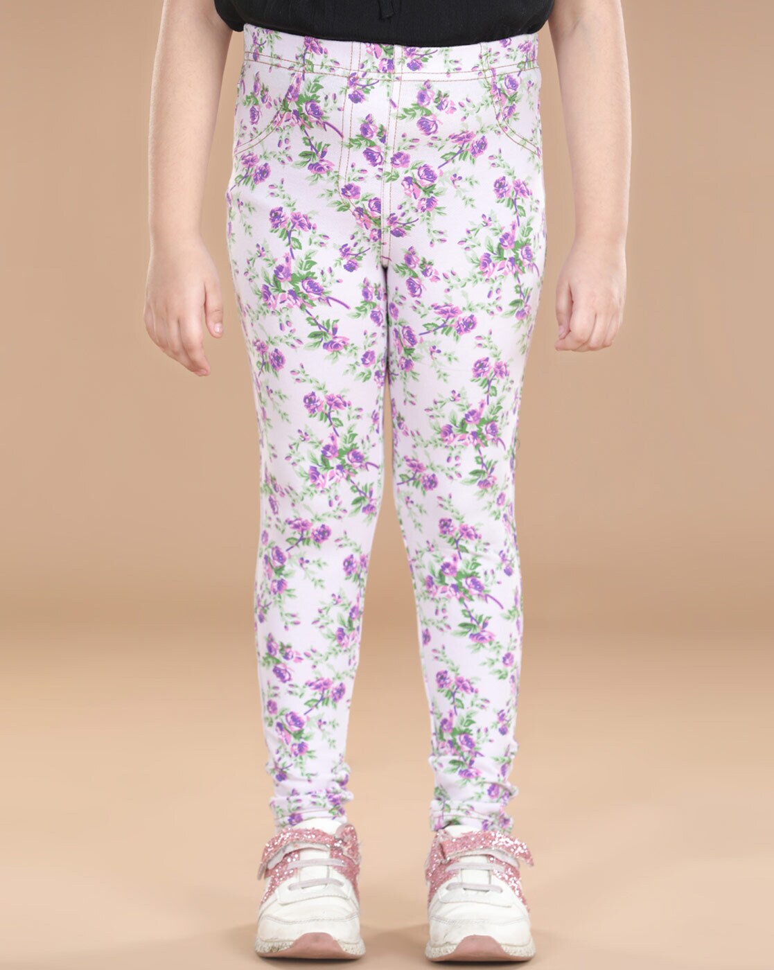 Liz - Cotton Candy Floral Garden w Pockets 7/8 Legging – EVCR