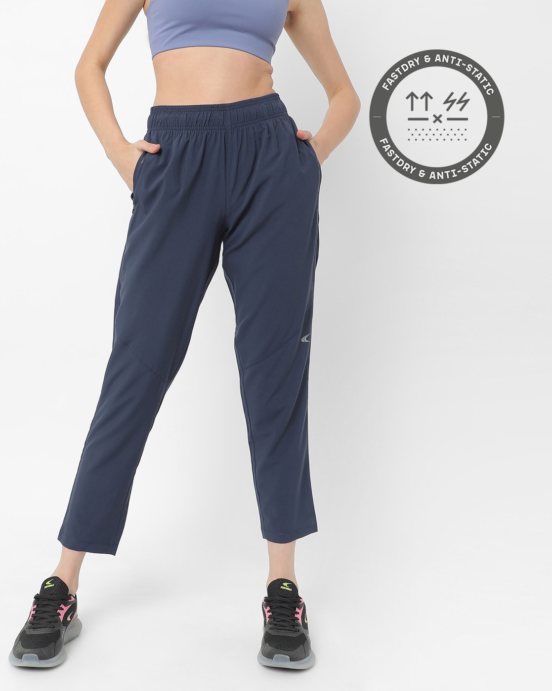 Buy Black Track Pants for Women by Drape And Dazzle Online | Ajio.com