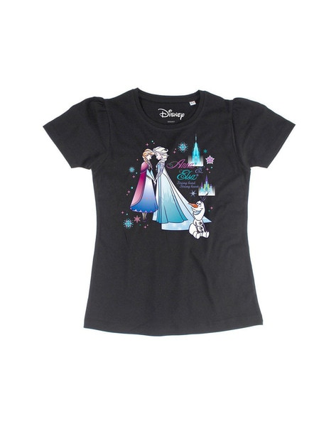 Buy Black Tshirts for Girls by Disney By Wear Your Mind Online