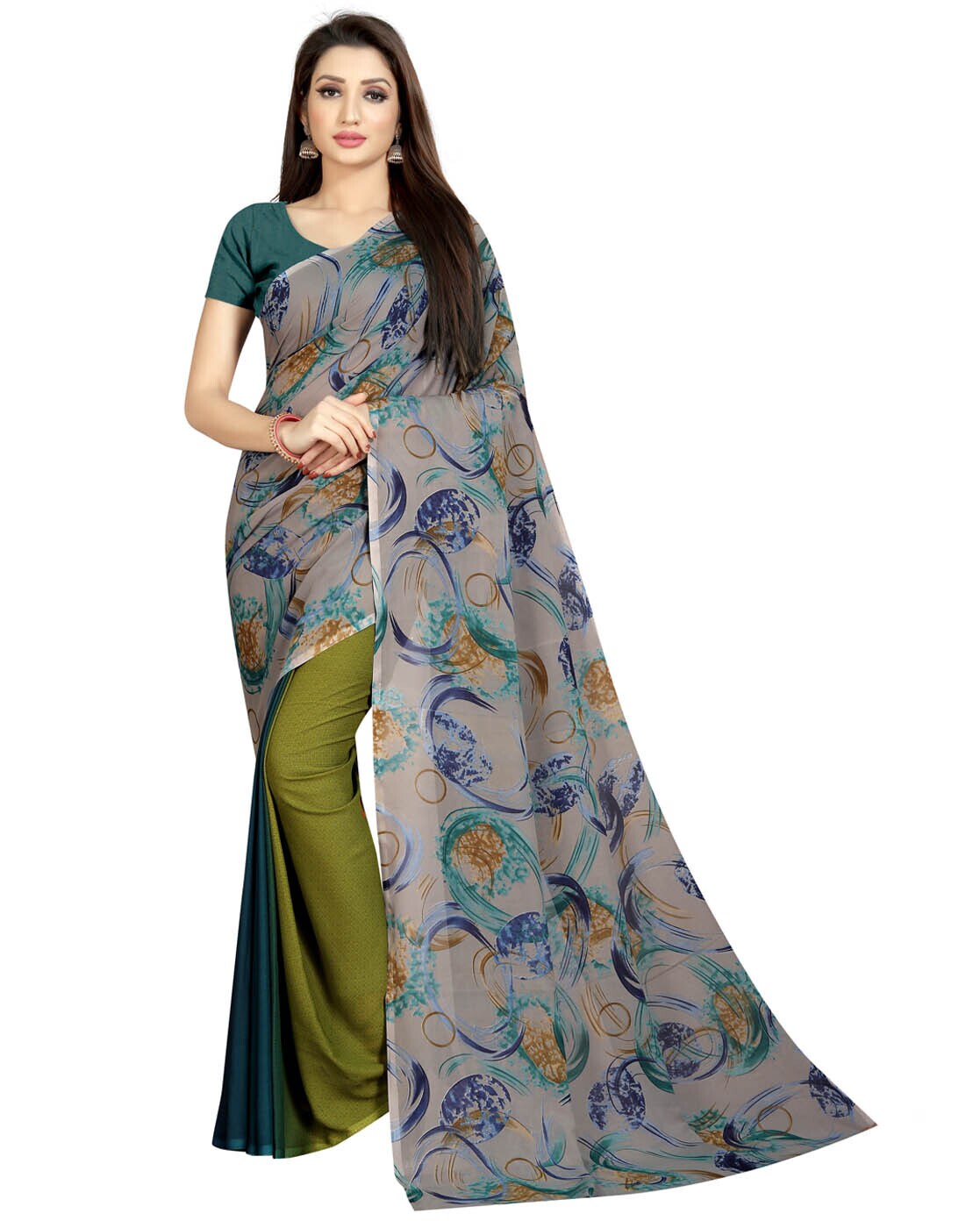 Border Checked Fashion Saree, Handwash, 6 m (with blouse piece) at Rs 420  in Surat