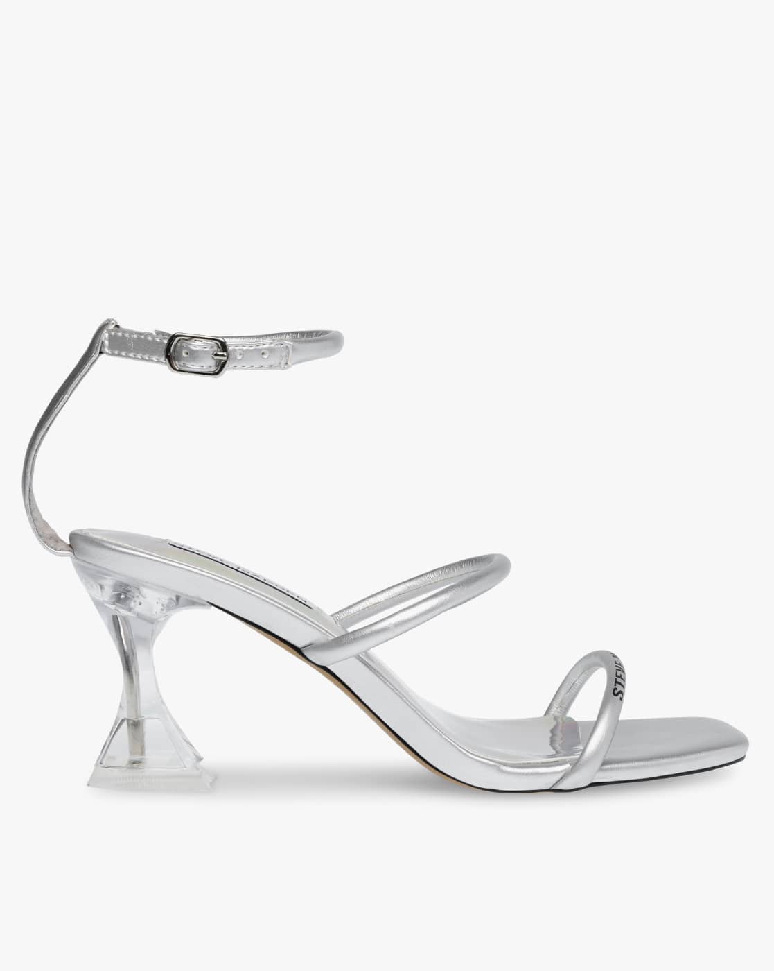 Buy Silver Heeled Sandals for Women by 