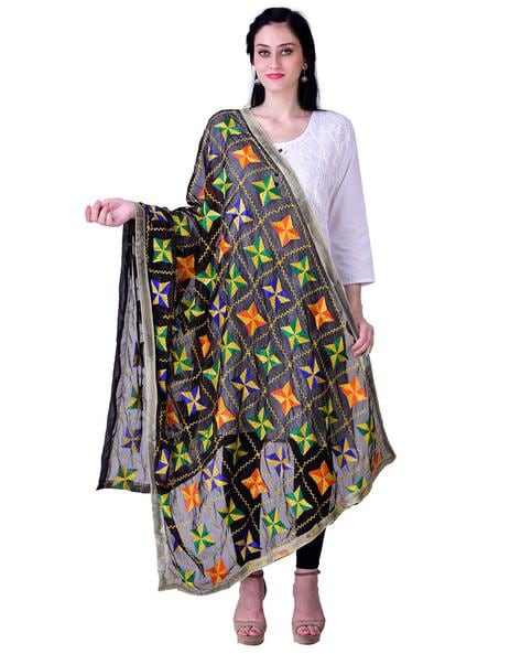 Embroidered Chiffon Dupatta Price in India