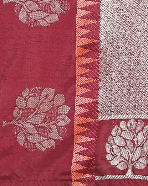 Buy Maroon Sarees for Women by GRIVA DESIGNER Online