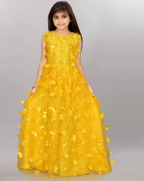 Buy Bella Moda Girls Yellow Polyester Dress (4-5Y) Online at Best Prices in  India - JioMart.