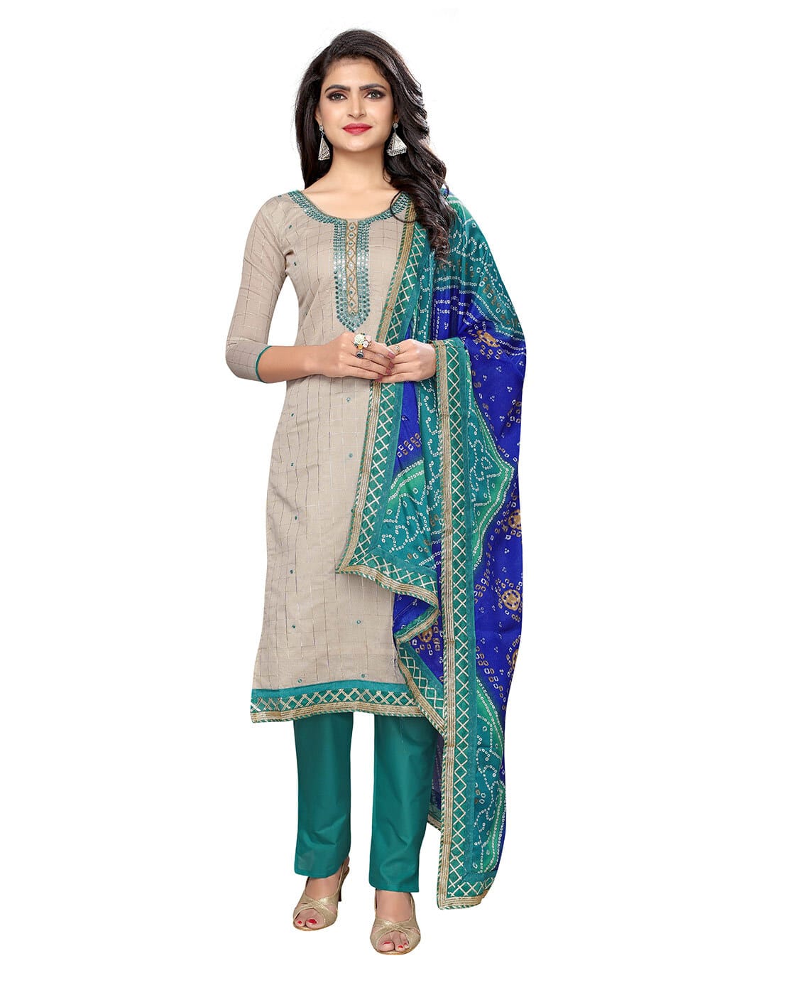 Buy Blue Dress Material for Women by 