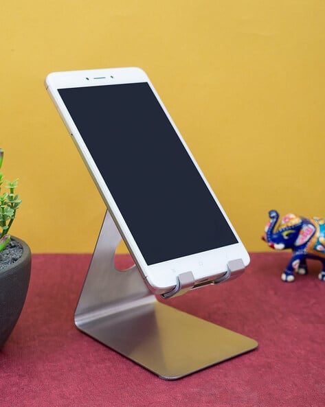 Silver Toned Mobile Stand