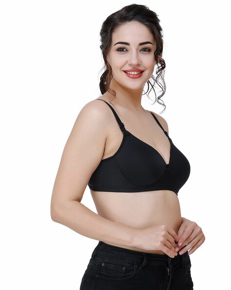 Buy Tweens Padded Wired Push Up Bra - Black at Rs.300 online