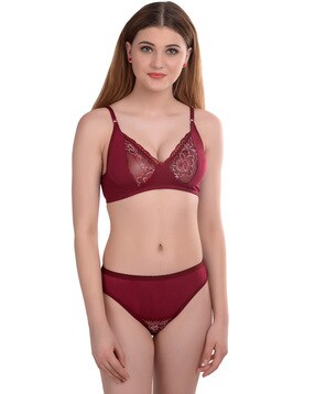 Buy Maroon Lingerie Sets for Women by BEACH CURVE Online