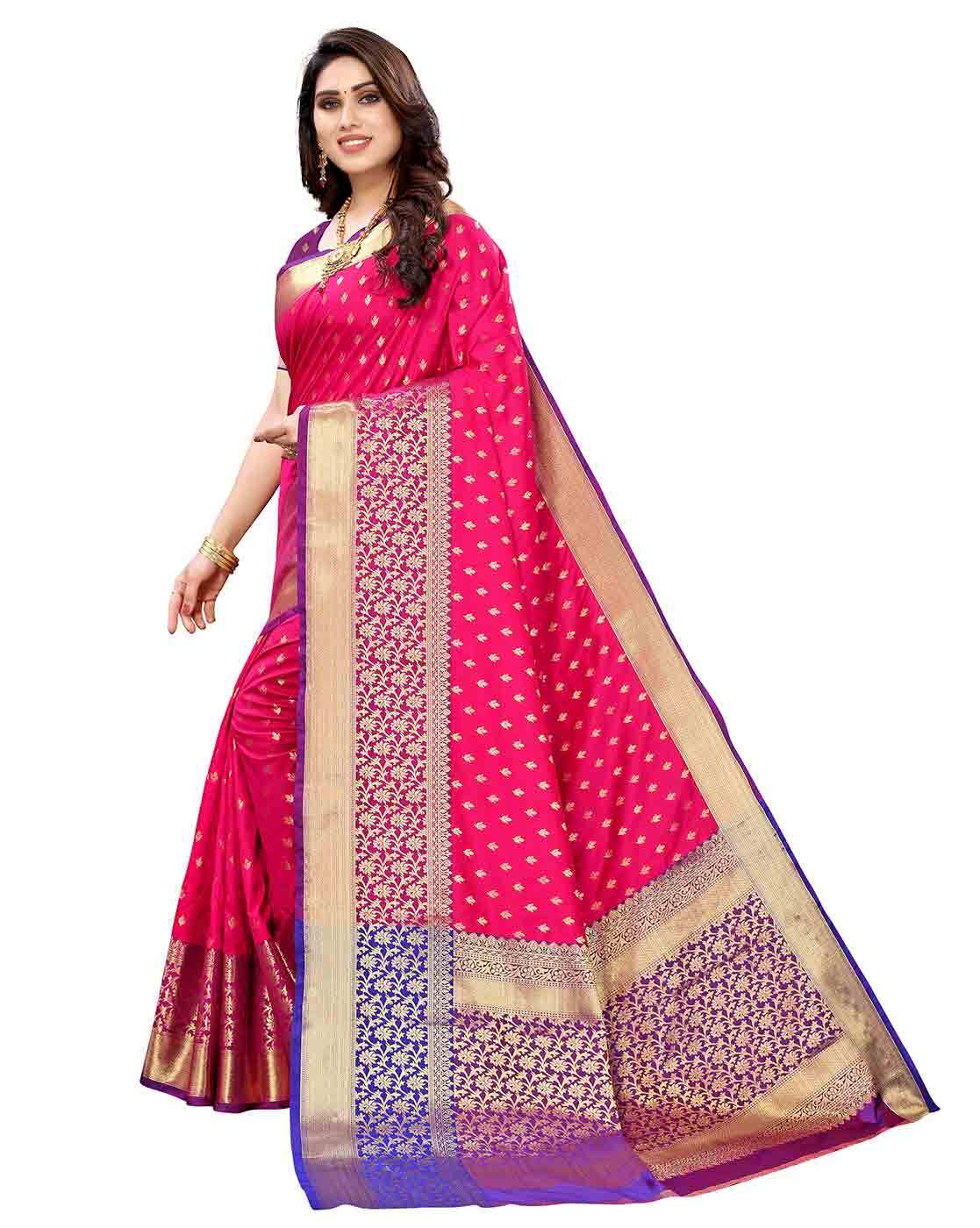 Buy Navy blue Sarees for Women by ENOLA Online | Ajio.com