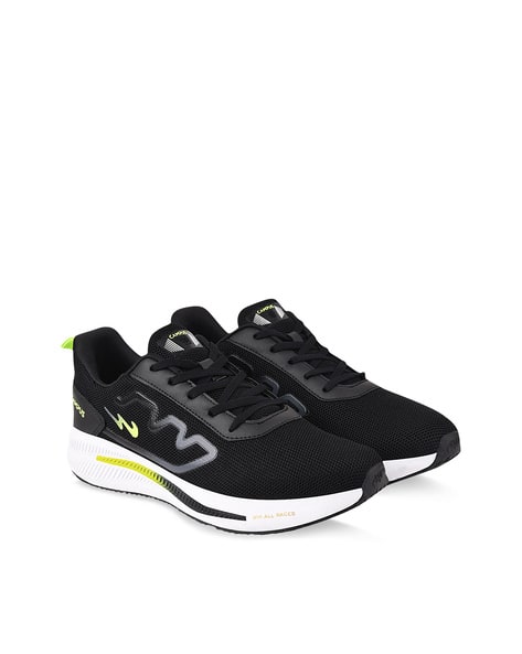 Panelled Lace-Up Sports Shoes
