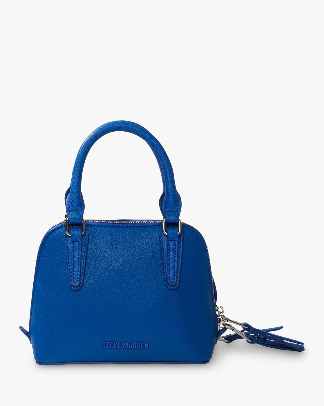 Steve Madden buckle opening bag with chain detail in blue