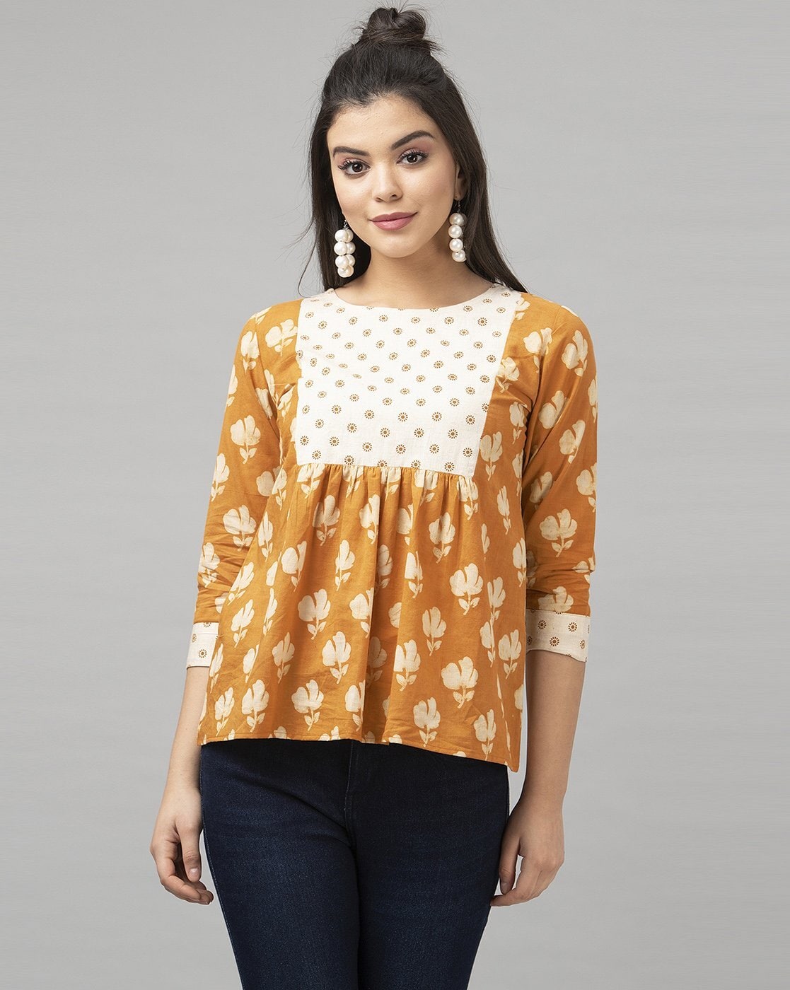 Buy Yellow Shirts, Tops & Tunic for Women by SELVIA Online
