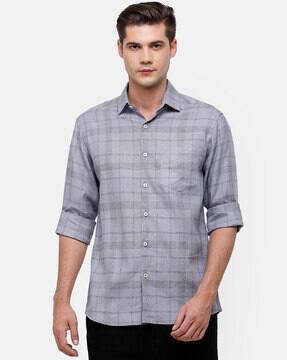 Buy Grey Shirts for Men by Linen Club 