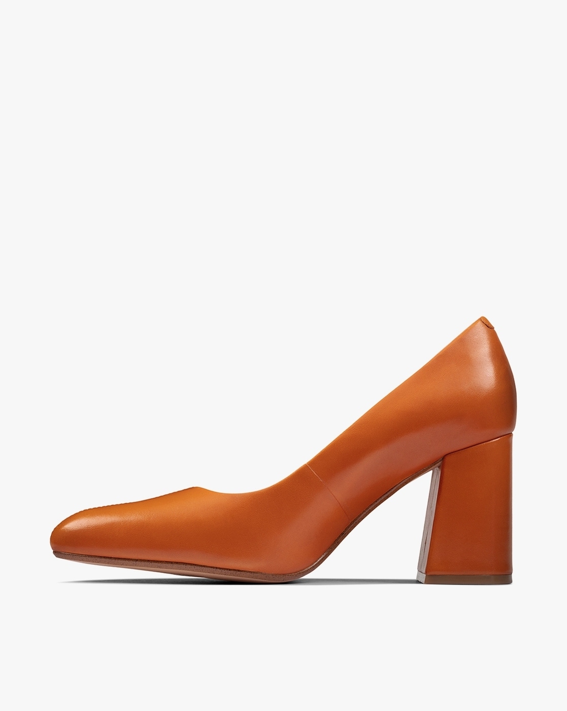 Orange discount thick heels