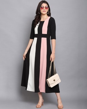 Buy Black ☀ Peach Dresses for Women by ...