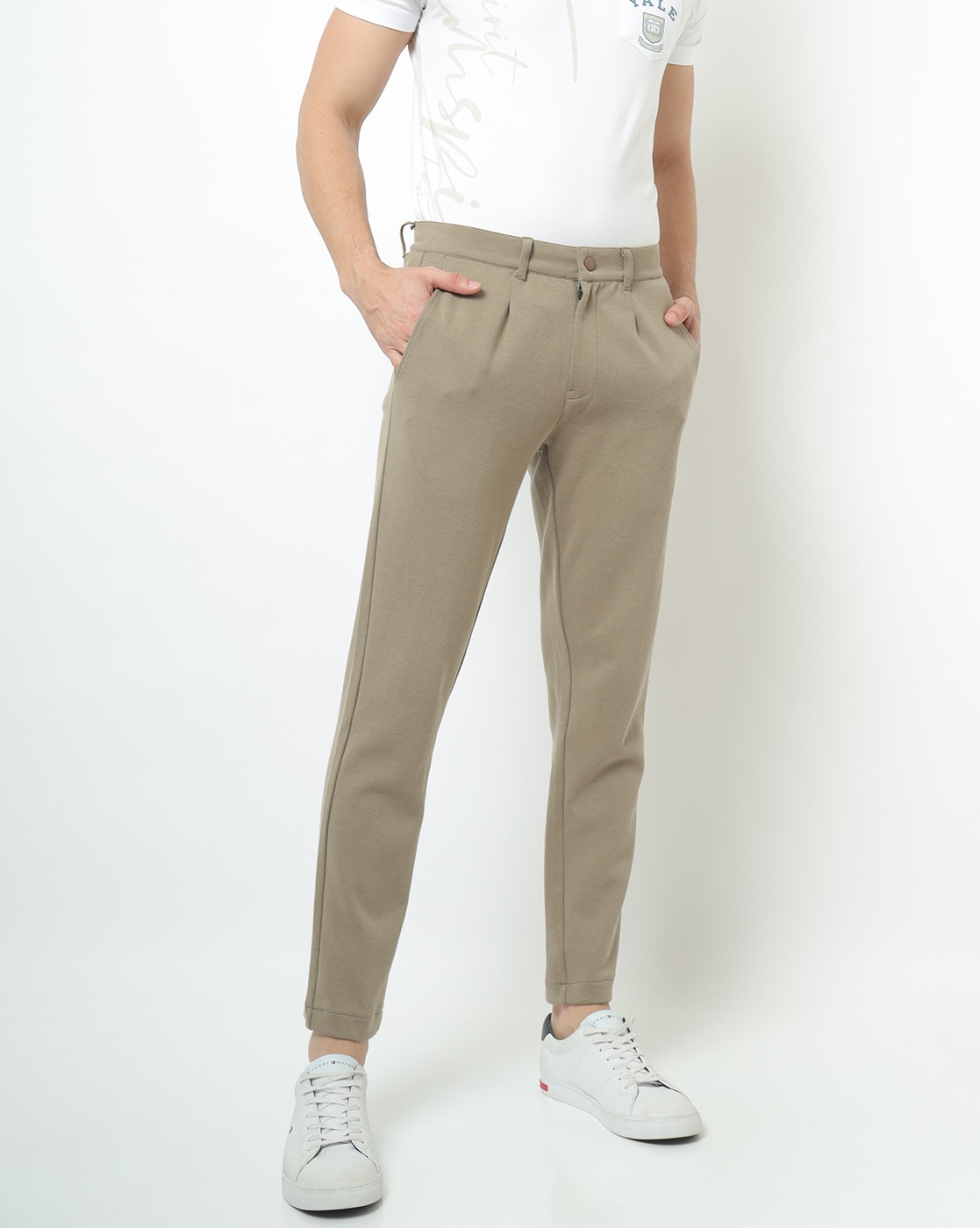 Buy Khaki Sport Fit Athleisure Joggers Online at Muftijeans