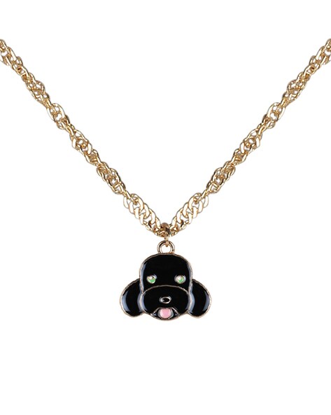 I Love My Shih Tzu To The Moon And Back Womens Crescent-Shaped Swarovski  Crystal Dog Pendant Necklace