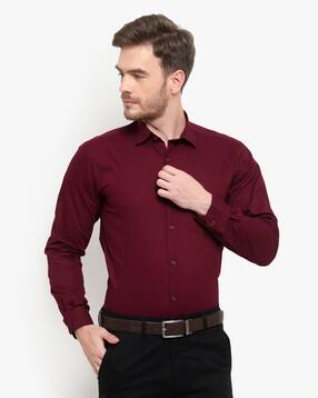 Maroon Shirts for Men by iVOC Online 