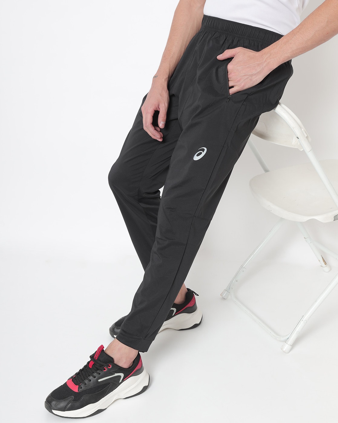 Asics sale black joggers