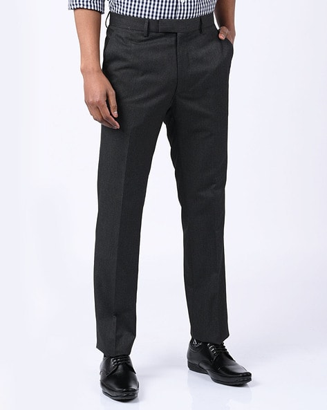 Plain grey wool blend suit trousers · Charcoal · Dressy | Massimo Dutti