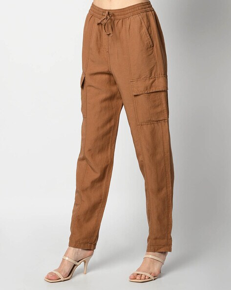 Plain Ladies Light Brown Cotton Cargo Pant, Waist Size: 32.0 at best price  in Mumbai