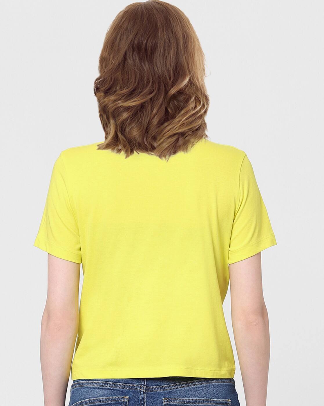 Typographic Print Round-Neck T-Shirt