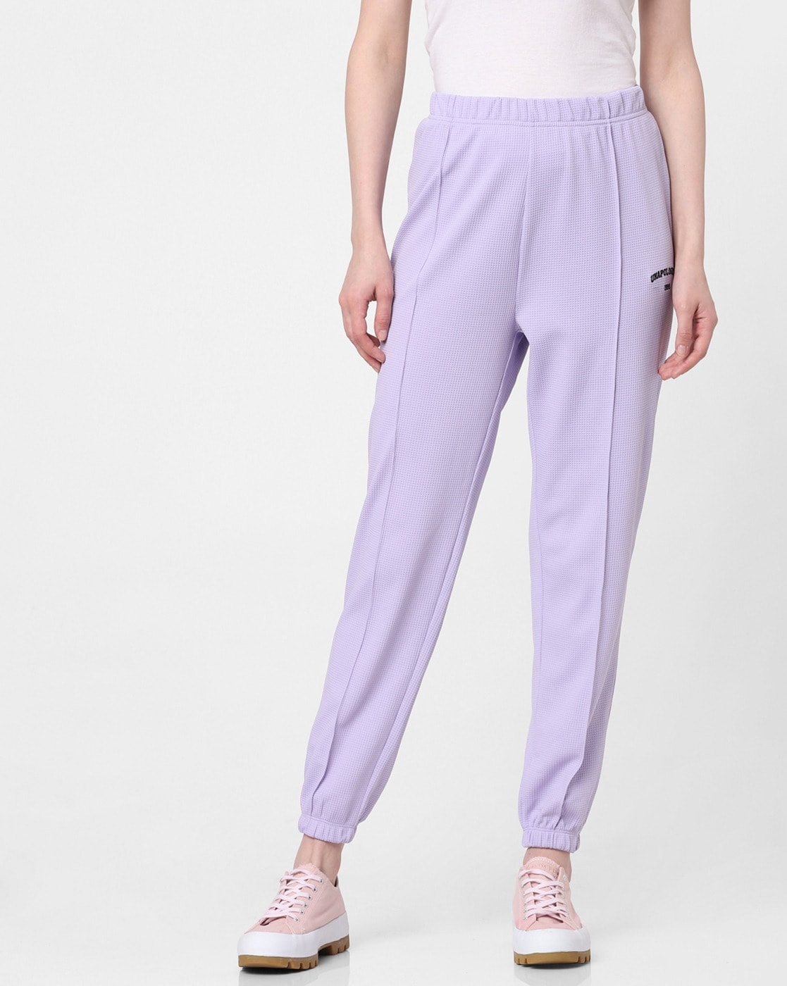 light purple track pants