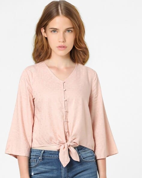 JDY BY ONLY Floral Print V-Neck T-shirt
