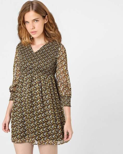 JDY BY ONLY Printed Fit & Flare Dress