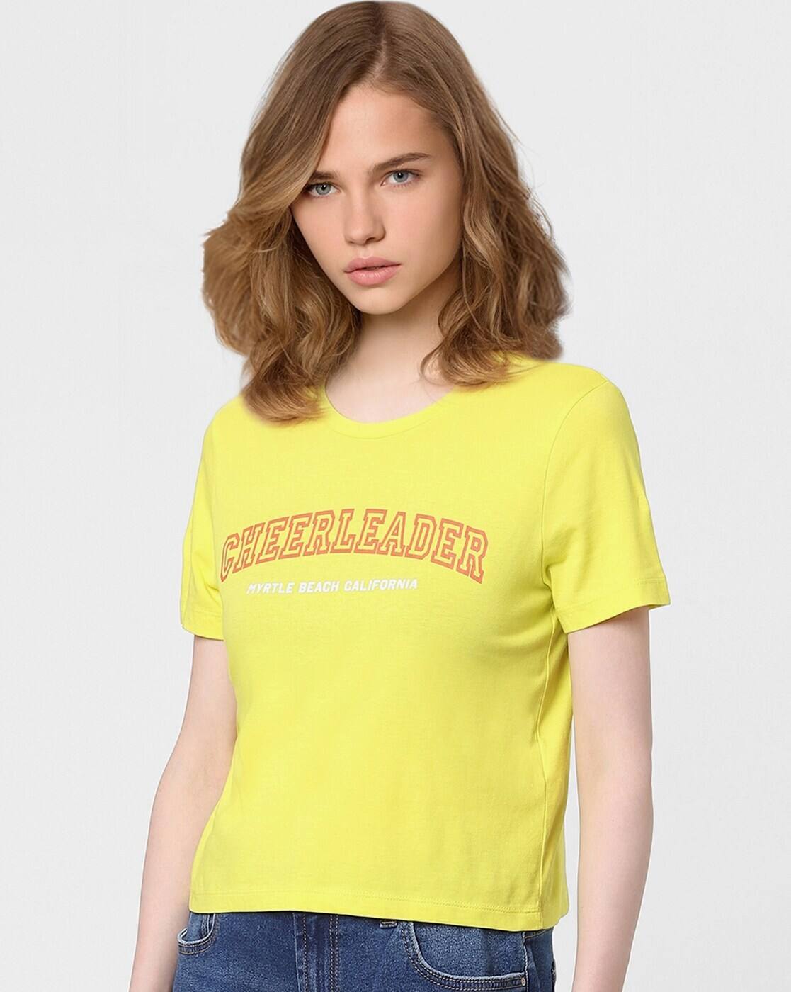 Typographic Print Round-Neck T-Shirt