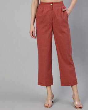Buy Grey Trousers \u0026 Pants for Women by 