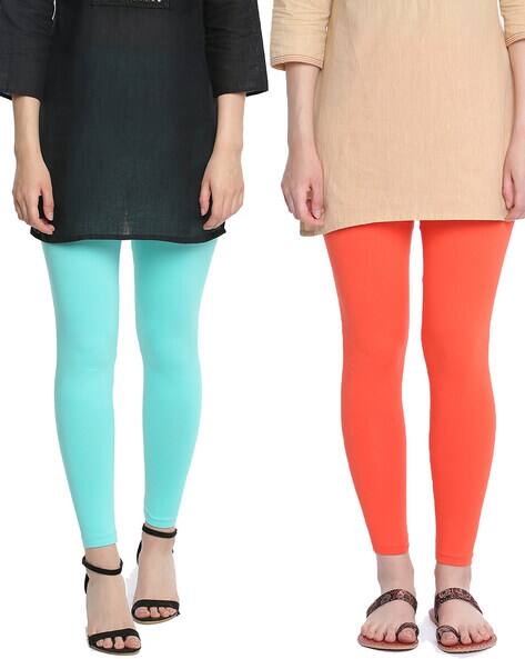 Buy Blue \u0026 Orange Leggings for Women by 