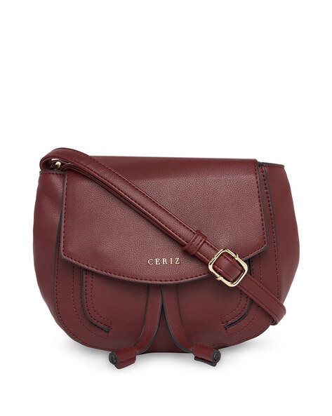 Buy CERIZ Off White & Tan Brown Colourblocked Sling Bag - Handbags for  Women 8803381 | Myntra