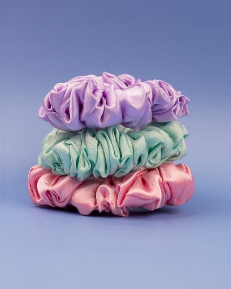 Pastels Set of Three Hair Scrunchies made with Liberty Fabric Accessories Hair Accessories Ties & Elastics 