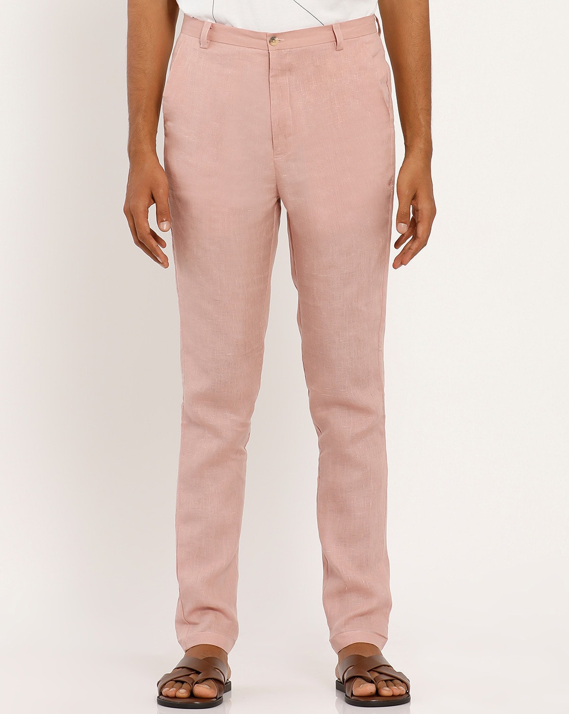 Buy Splash Men Peach Coloured Regular Fit Solid Joggers - Trousers for Men  2218896 | Myntra